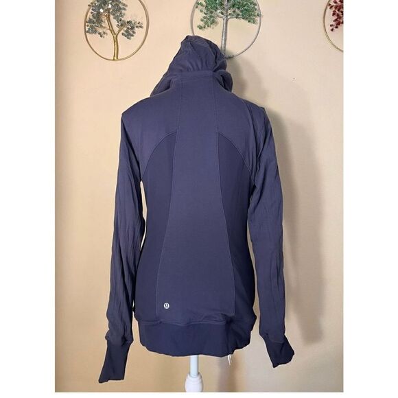 Lululemon Dance Studio Reversible Hoodie Jacket Gray w Blue Purple Tint Size 6 - Picture 4 of 7